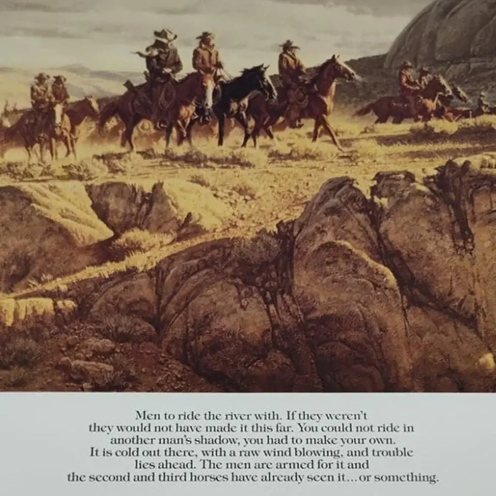 Frank McCarthy & Louis L'Amour Calendar 1982 with L'Amour's West Map